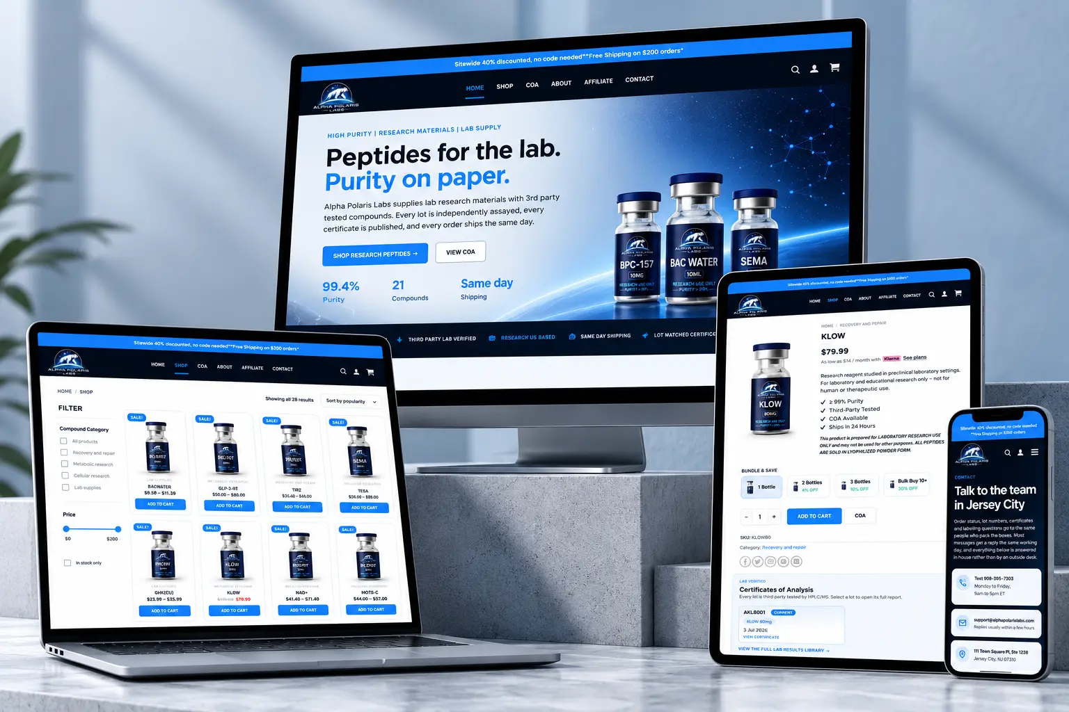 Homepage of Alpha Polaris Labs